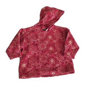 Vintage Embroidered Floral Celestial Fleece Pullover Size 24M Retro Sweatshirt